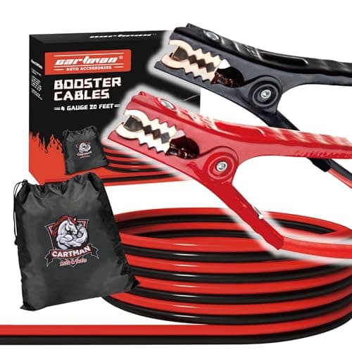 Cartman 4 Gauge 20 ft Heavy-Duty Jumper Cables